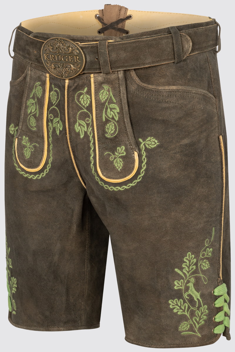 Lederhose Cassius mit Gürtel