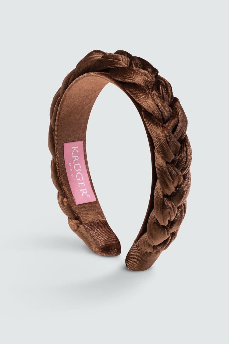 Braided velvet hairband