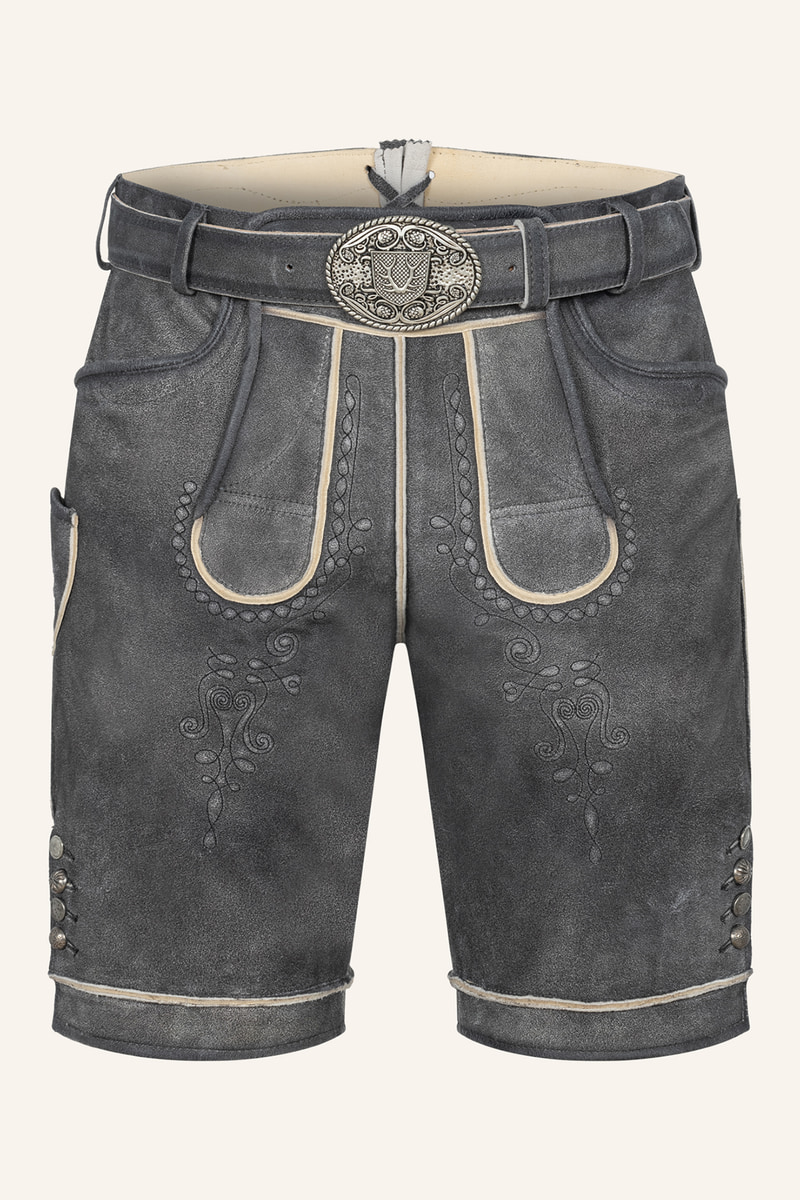 Lederhose Kuno mit Gürtel