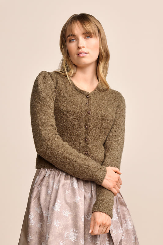 Krüger Madl Strickjacke Bouclé-Strickjacke günstig online kaufen