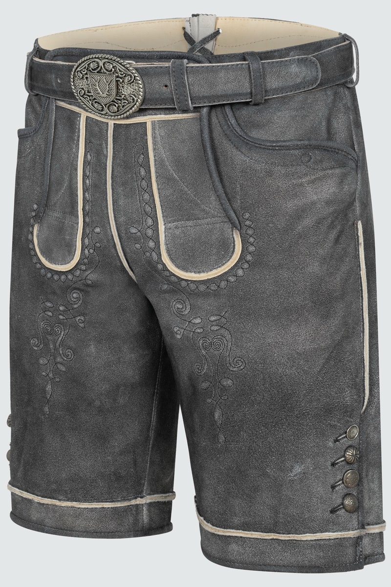 Lederhose Kuno mit Gürtel