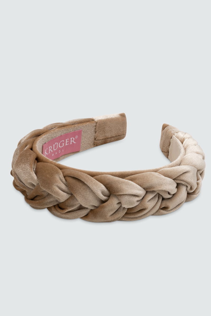 Braided velvet hairband