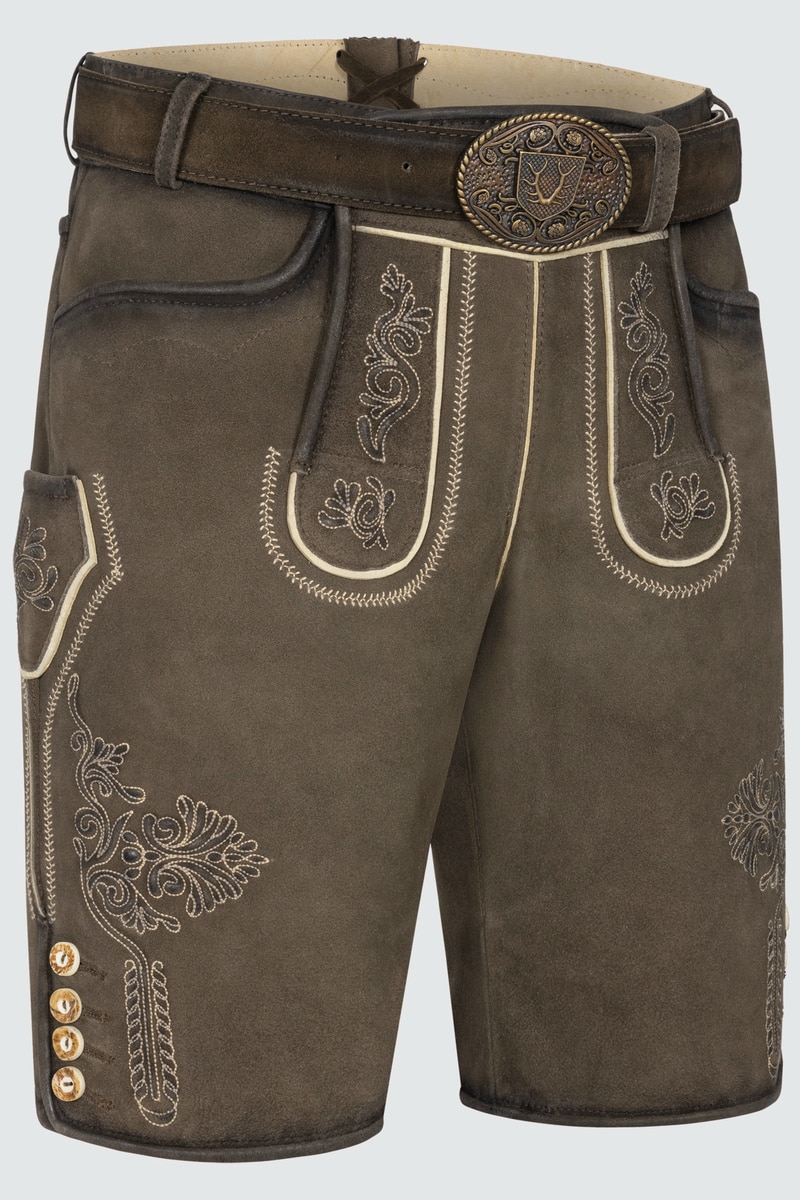 Lederhose Ian mit Gürtel