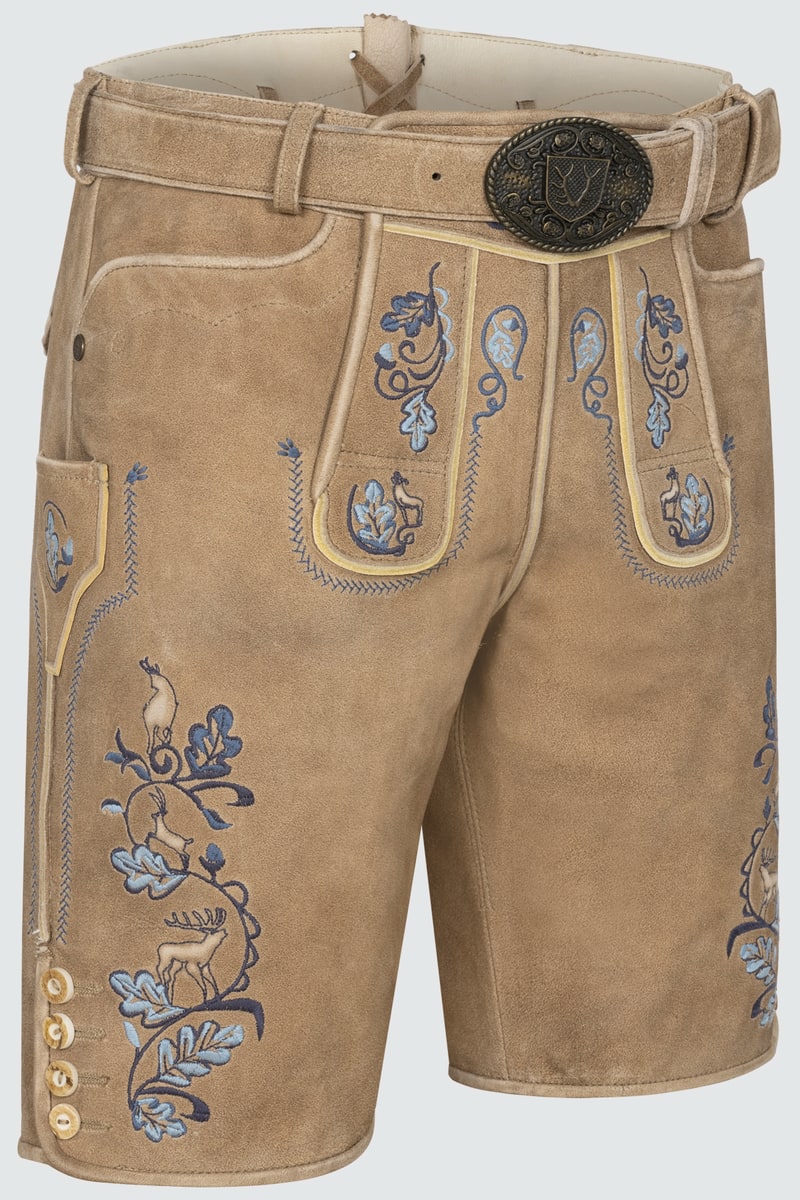 Lederhose Demian mit Gürtel