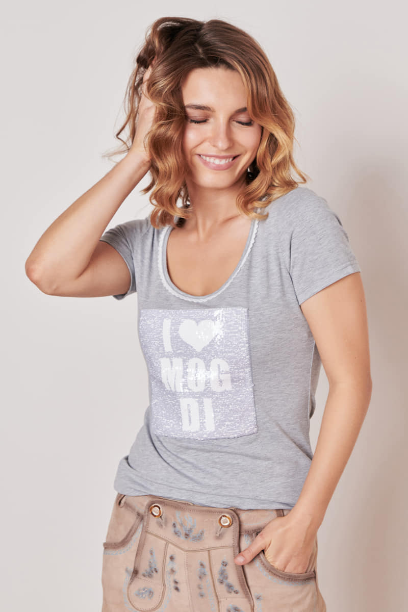 Krüger Madl Trachten Shirt Heartbeat