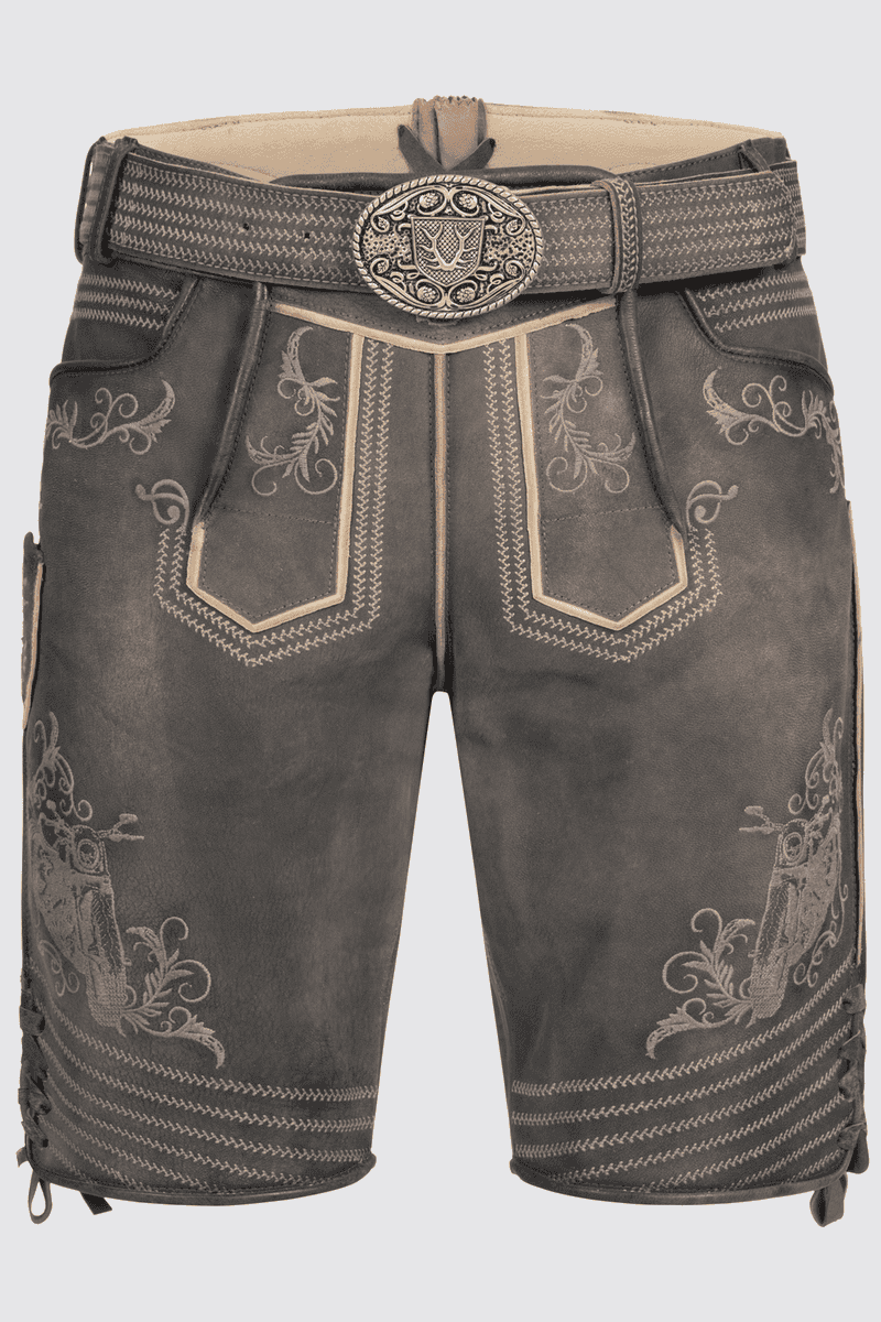 Lederhose Zac mit Gürtel