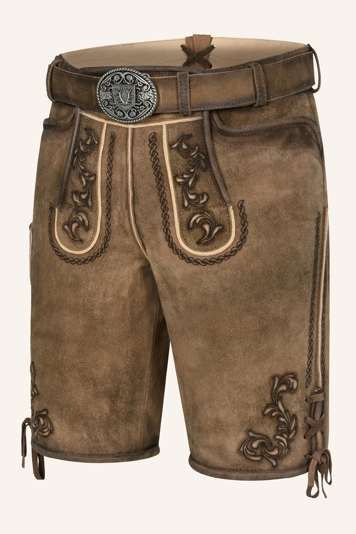 Lederhose Rodney mit Gürtel