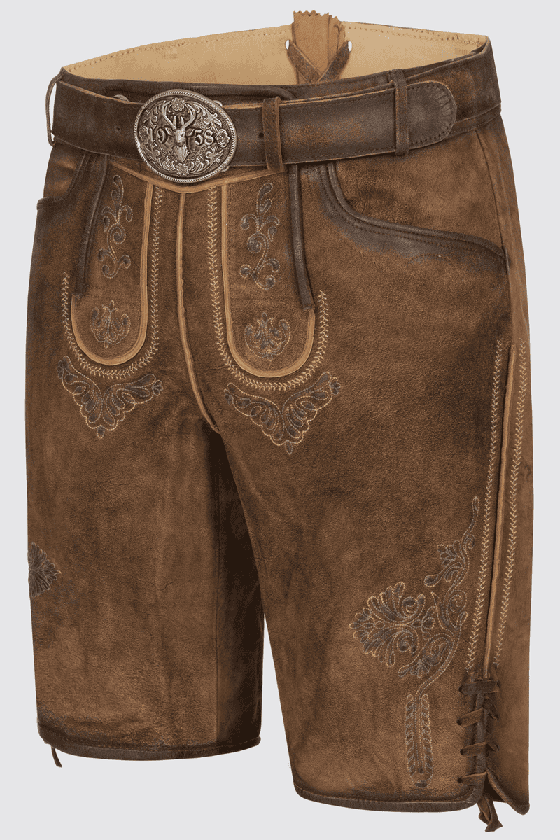 Lederhose Benjamin mit Gürtel