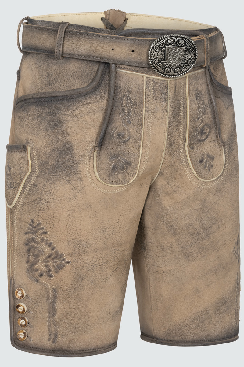 Lederhose Lucian mit Gürtel