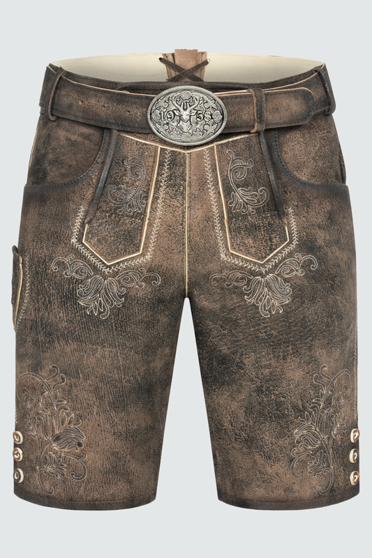 Lederhose Arijus mit Gürtel günstig online kaufen