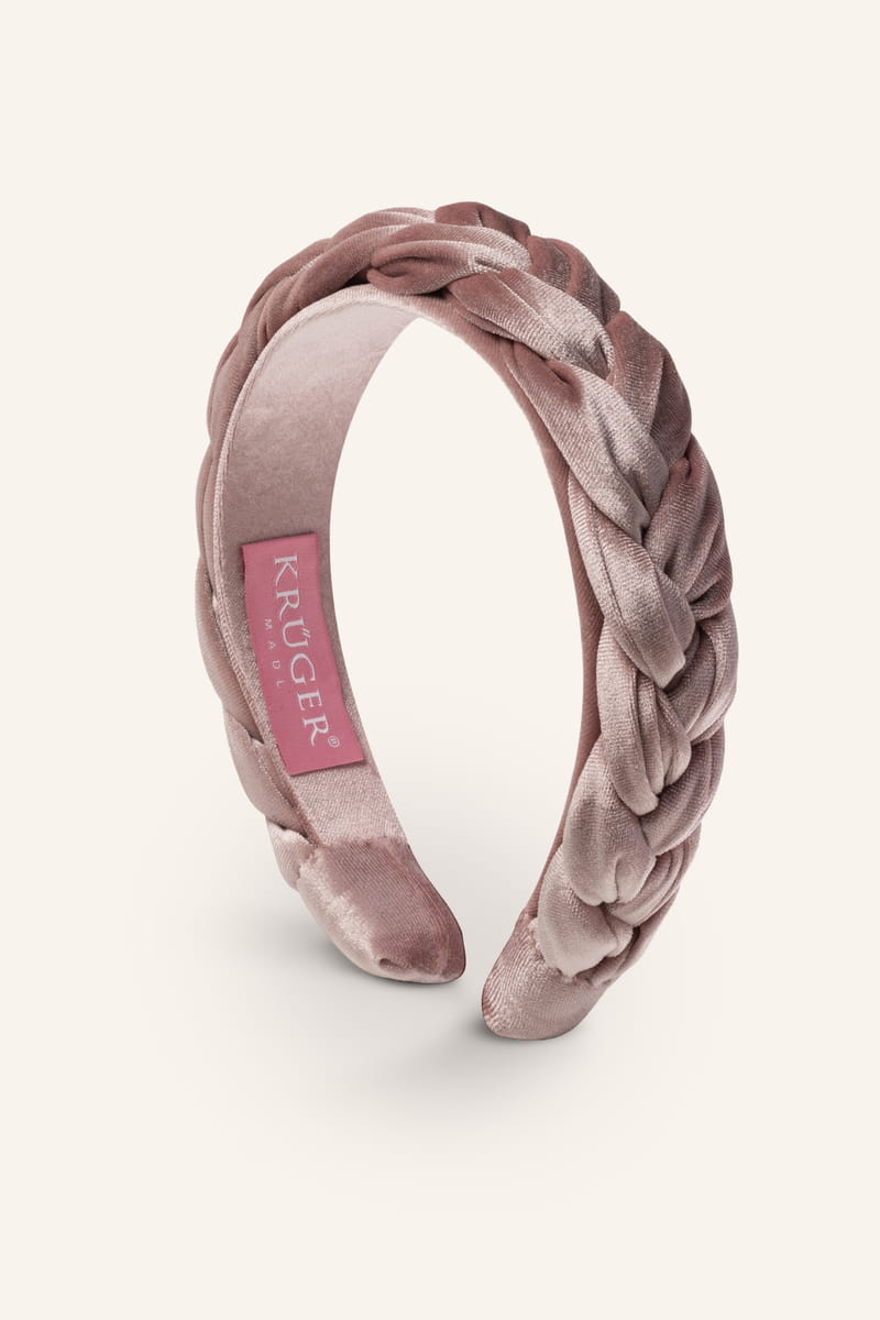 Braided velvet hairband