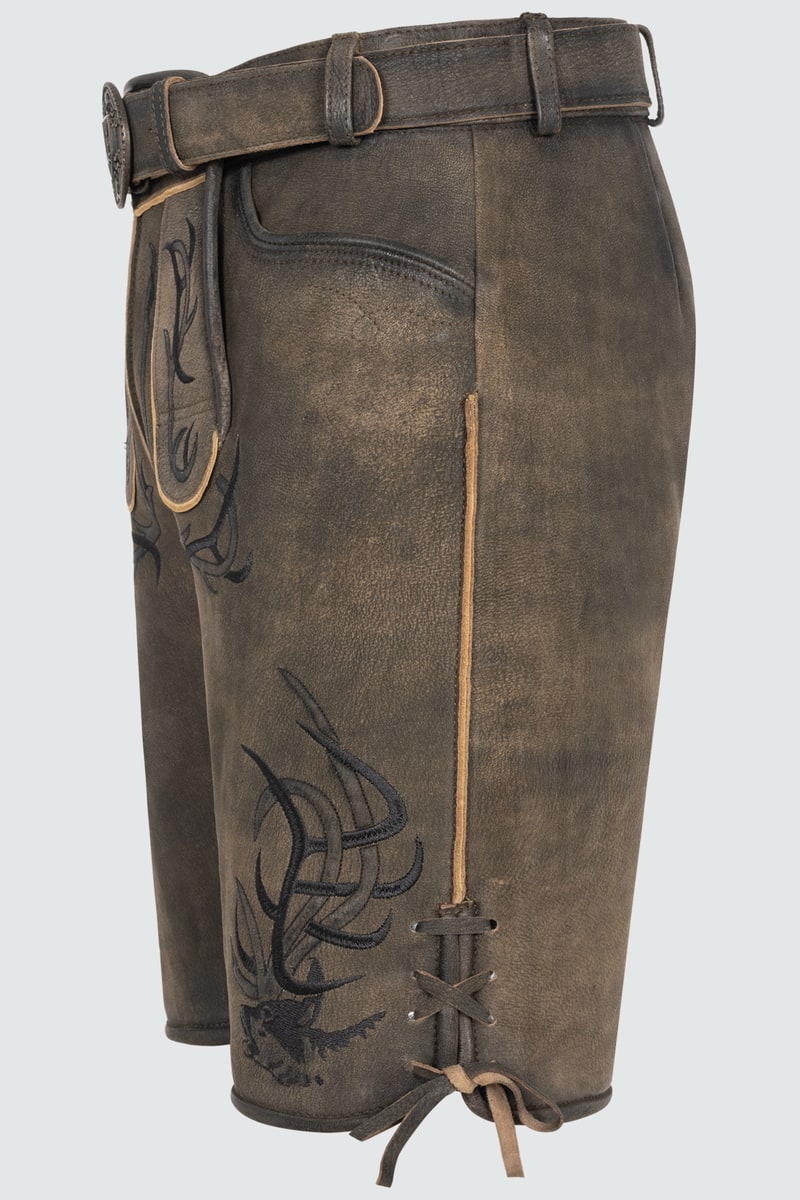 Lederhose Nikas mit Gürtel