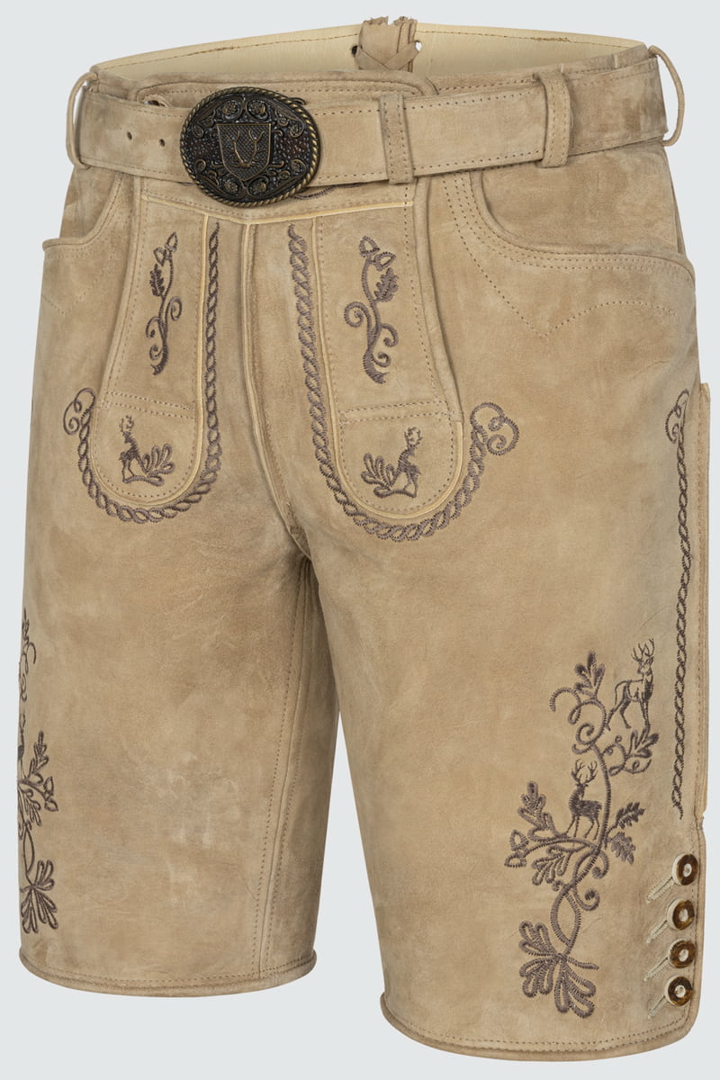 Lederhose Milian mit Gürtel