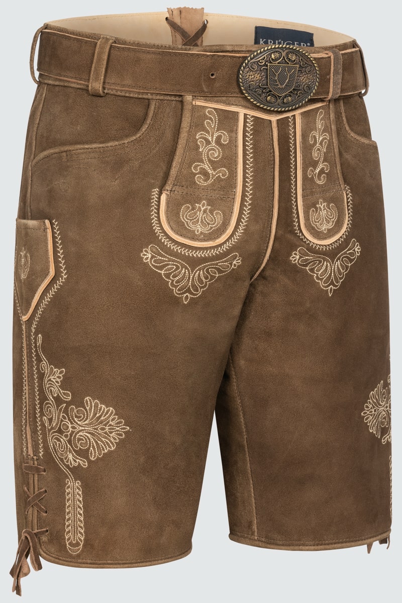 Lederhose Lean mit Gürtel