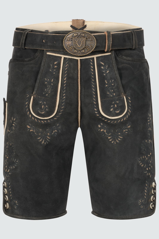 Lederhose Gaspar mit Gürtel günstig online kaufen