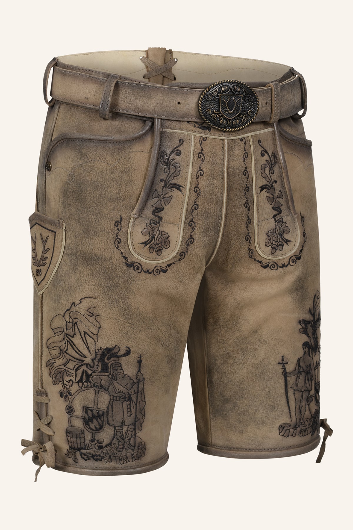 Lederhose Giuliano mit Gürtel