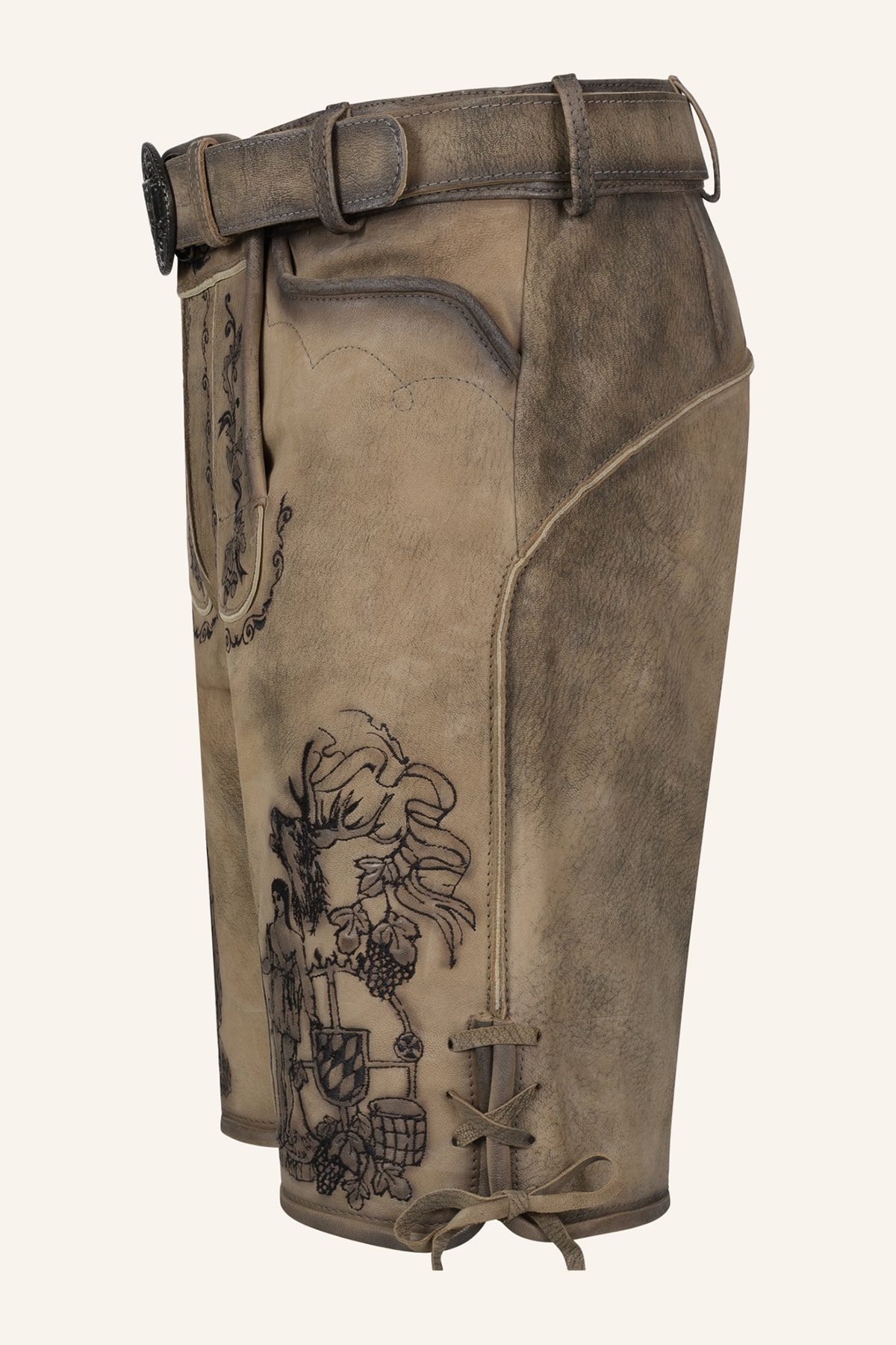 Lederhose Giuliano mit Gürtel