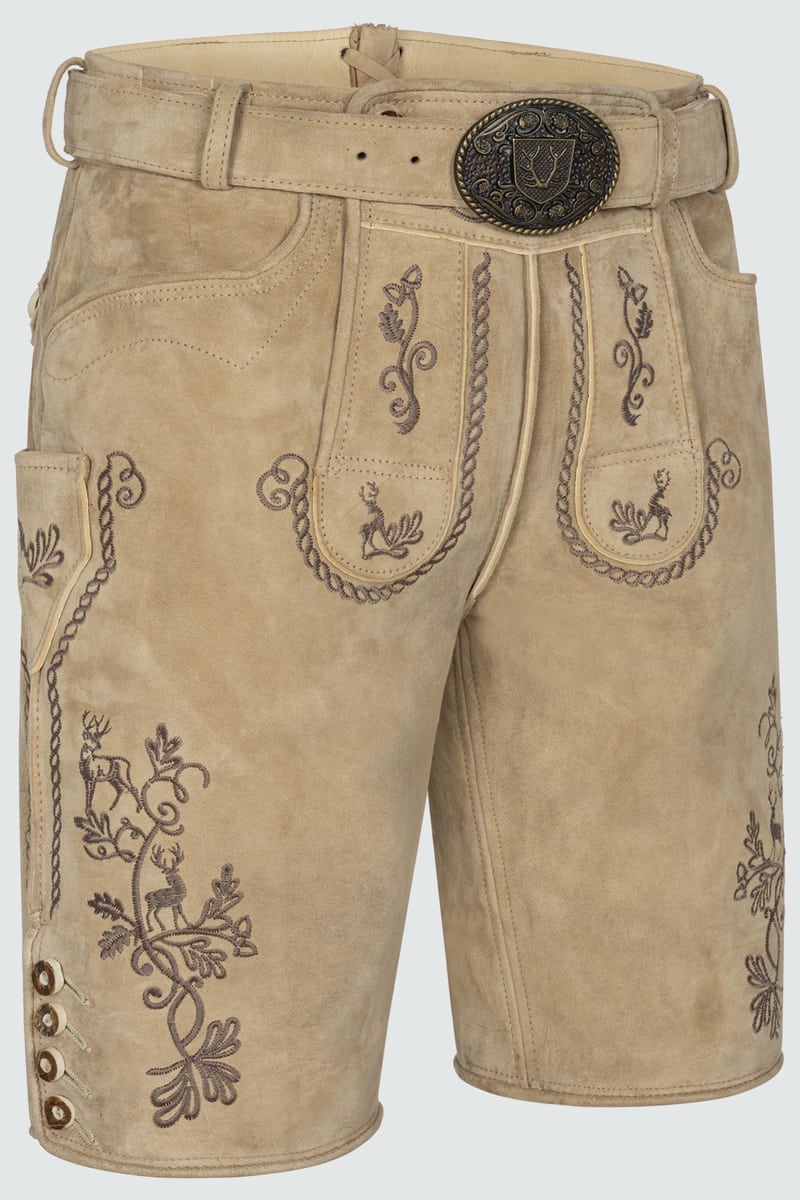 Lederhose Milian mit Gürtel