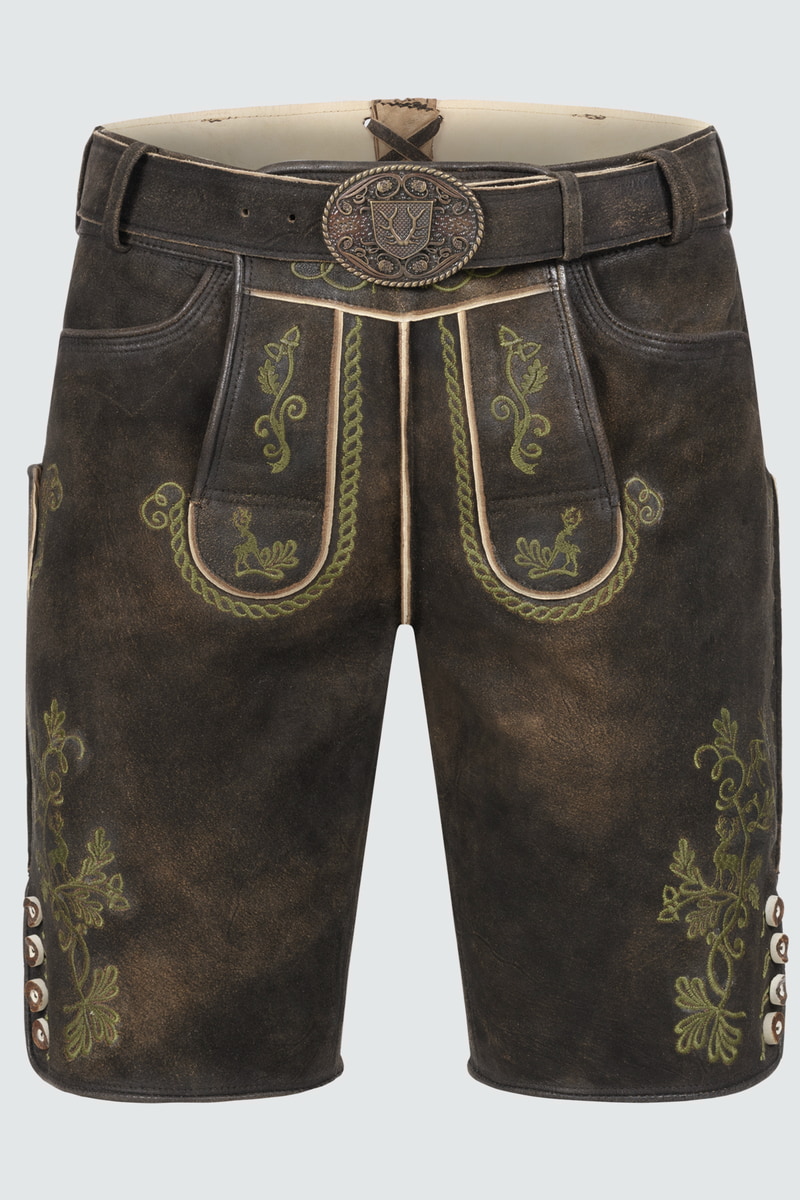 Lederhose Milian mit Gürtel