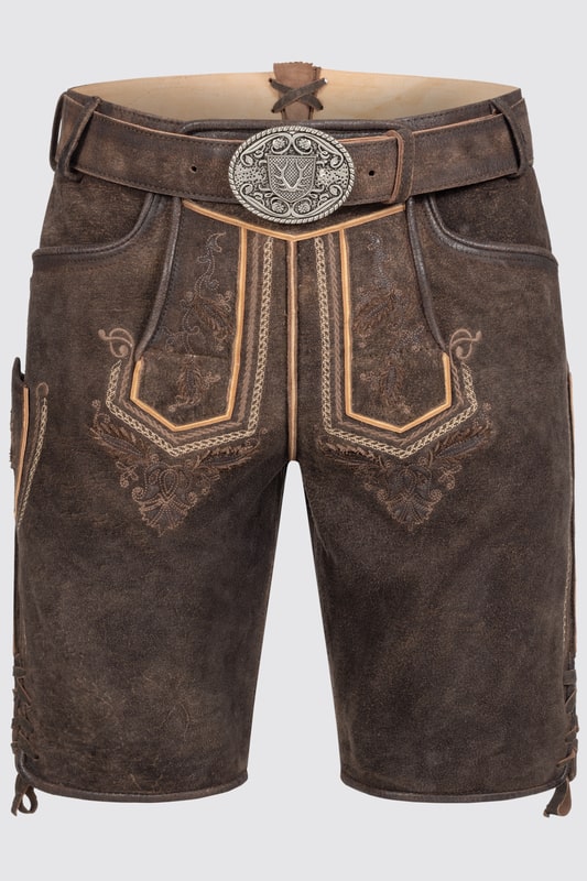 krüger - Lederhose Roger mit Gürtel