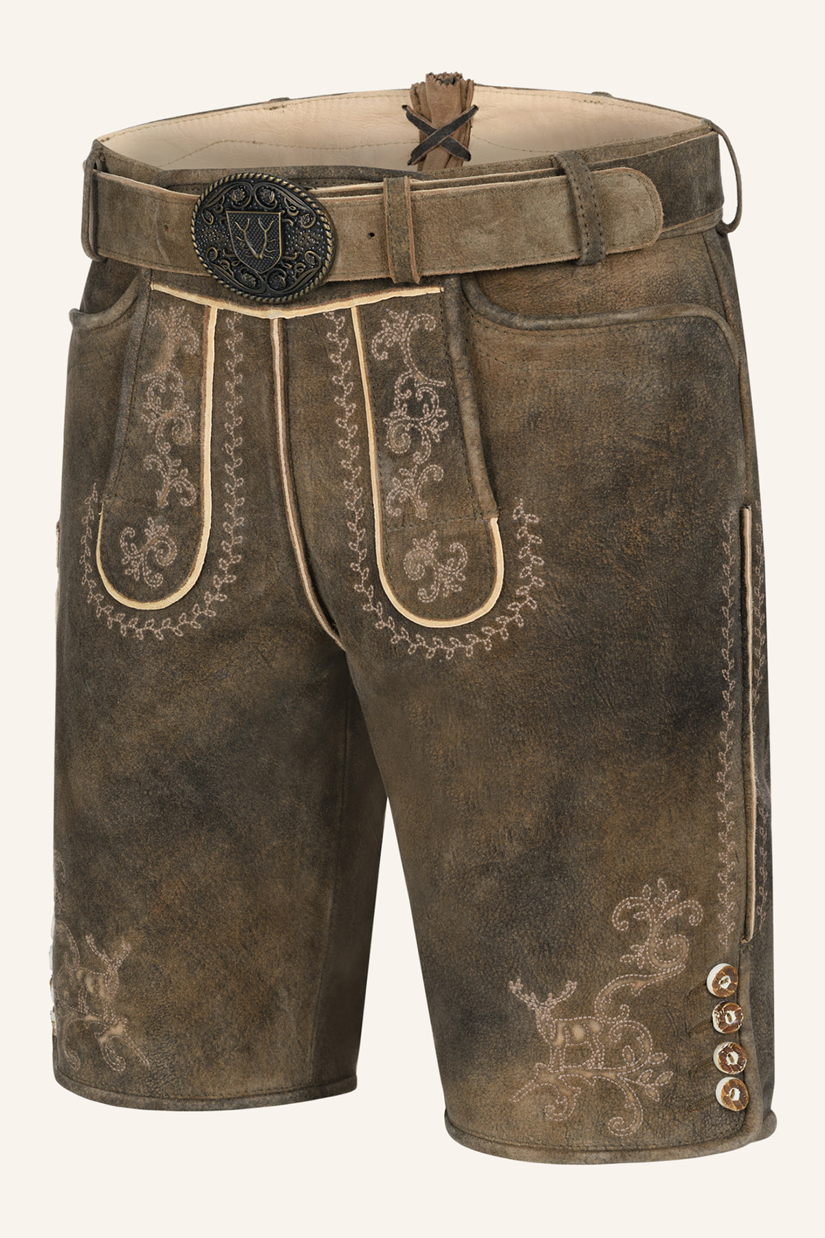Lederhose Maylon mit Gürtel