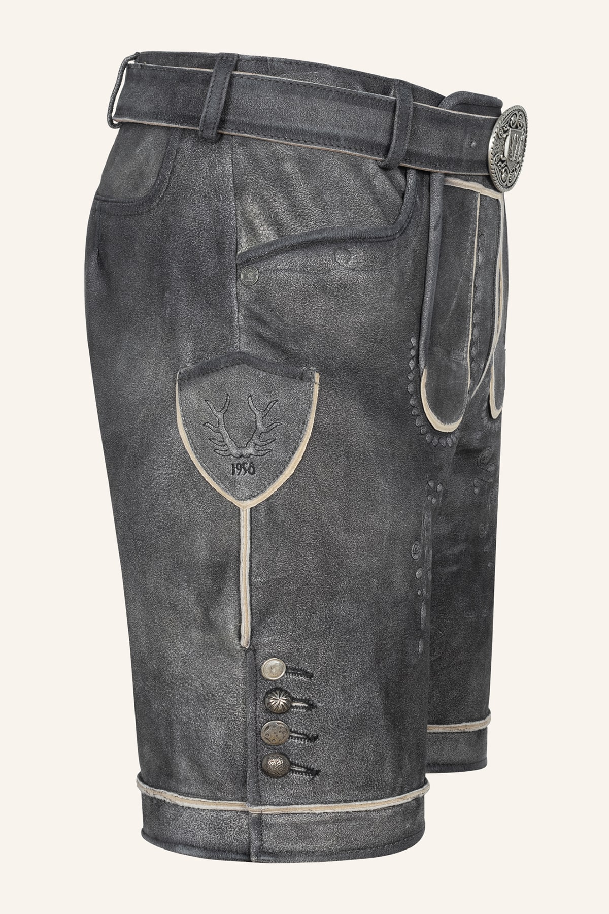 Lederhose Kuno mit Gürtel