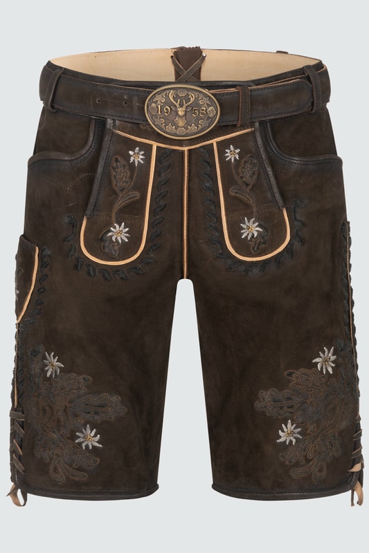 Lederhose Lars mit Gürtel günstig online kaufen