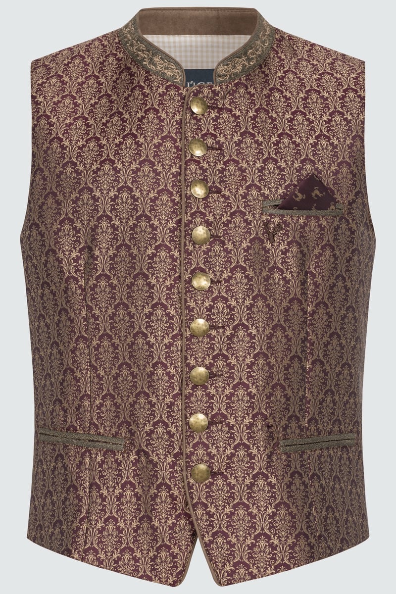 trachtenweste herren samt rot