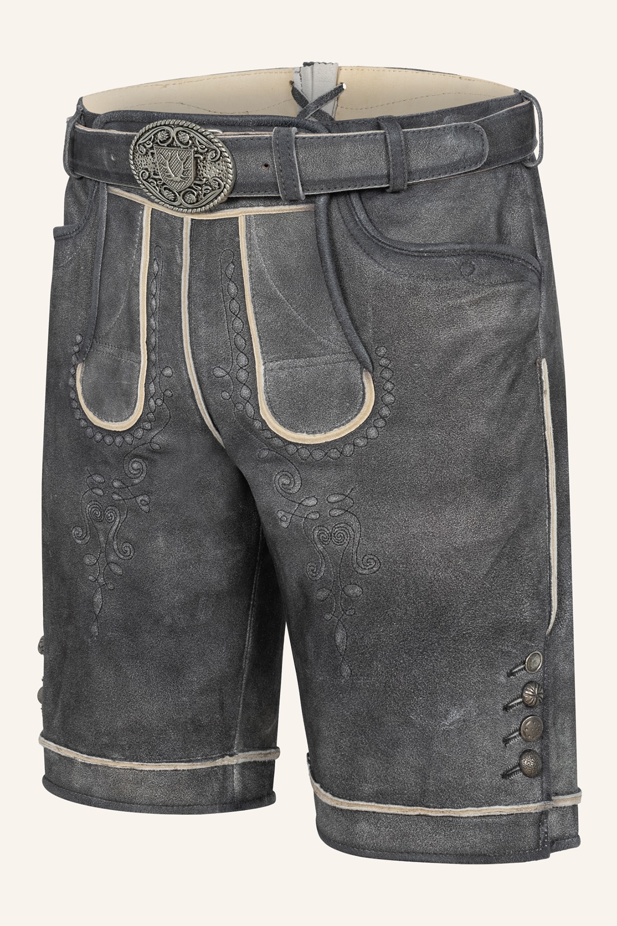 Lederhose Kuno mit Gürtel