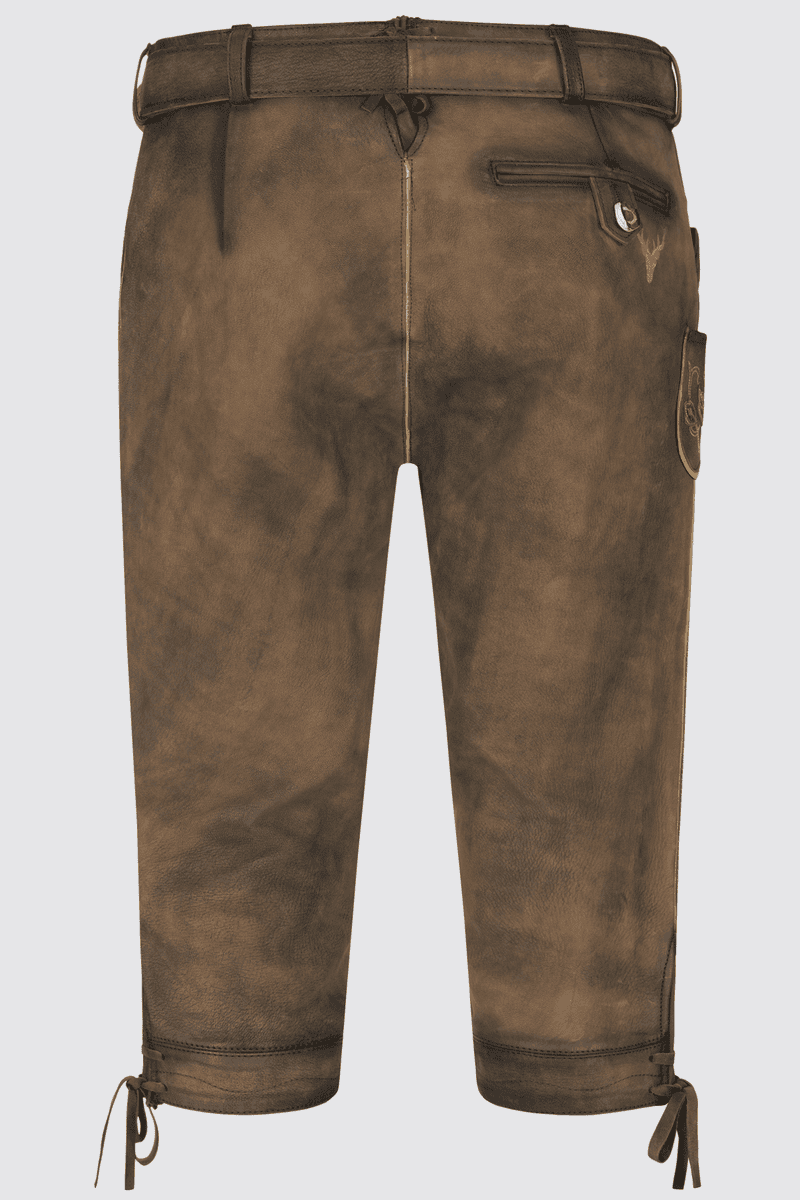 Lederhose Leander mit Gürtel