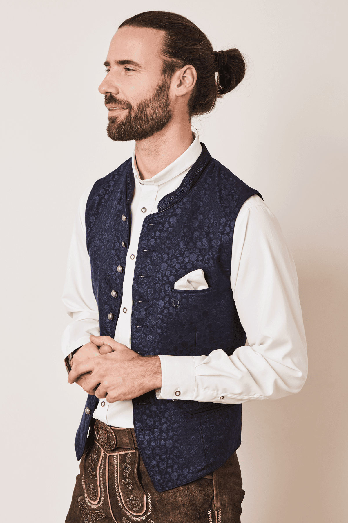 Trachtenweste Elias blau