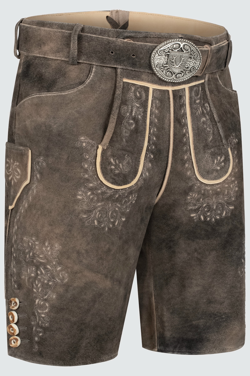 Lederhose Ron mit Gürtel