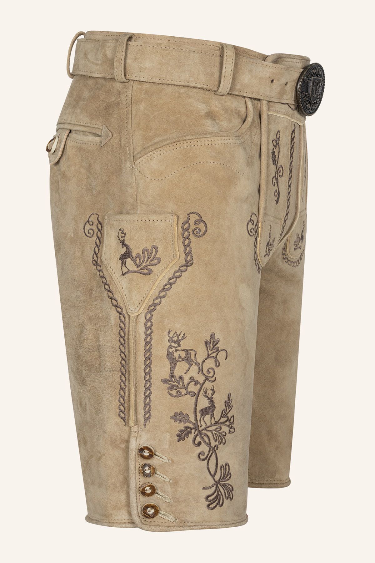 Lederhose Milian mit Gürtel