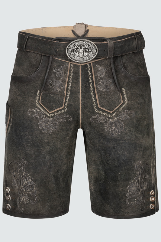 Lederhose Arijus mit Gürtel günstig online kaufen