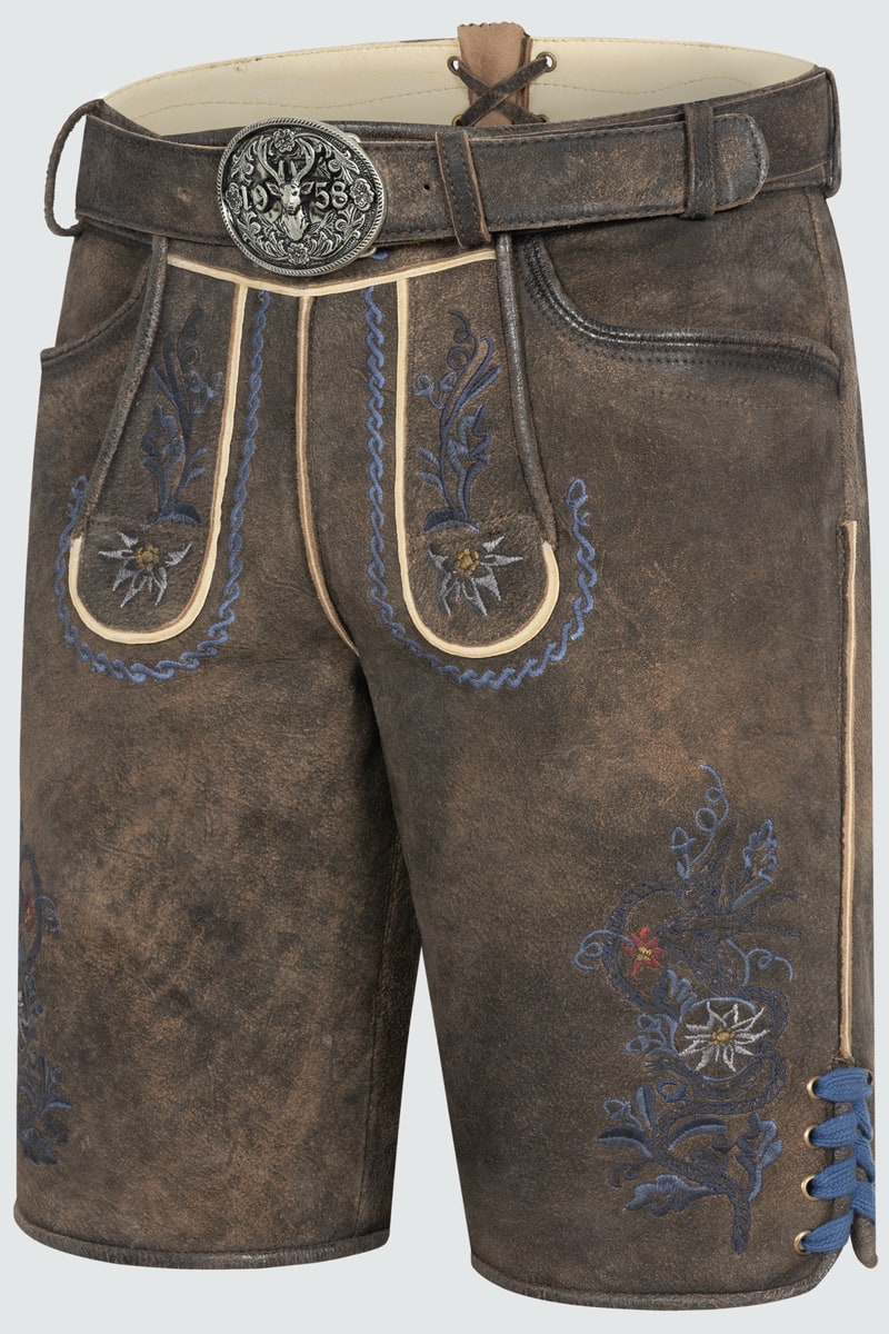 Lederhose Darian mit Gürtel