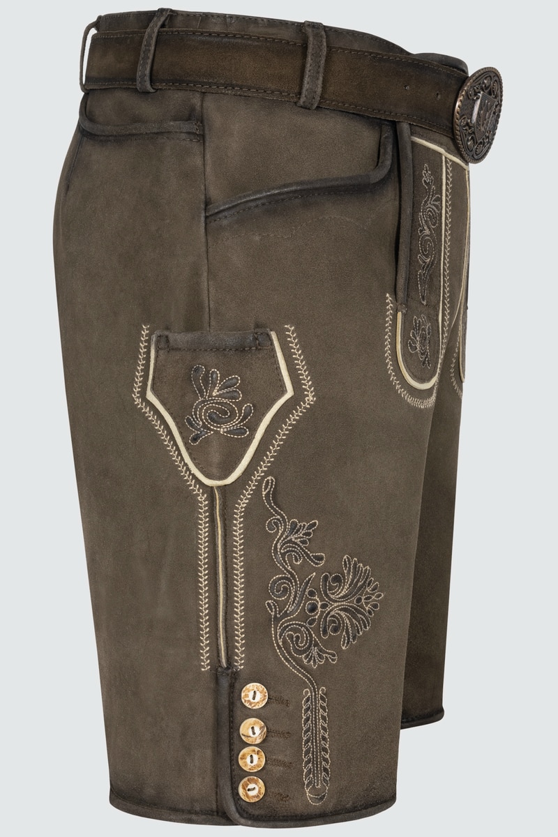 Lederhose Ian mit Gürtel