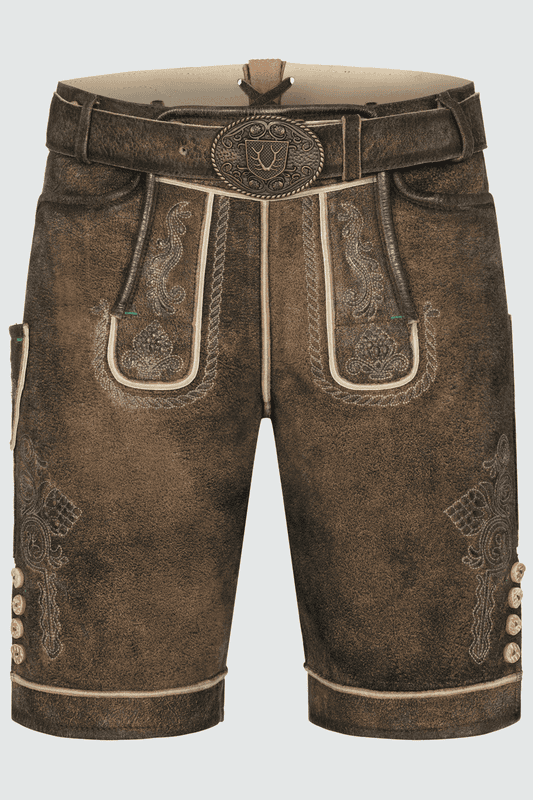 Lederhose Waris mit Gürtel günstig online kaufen