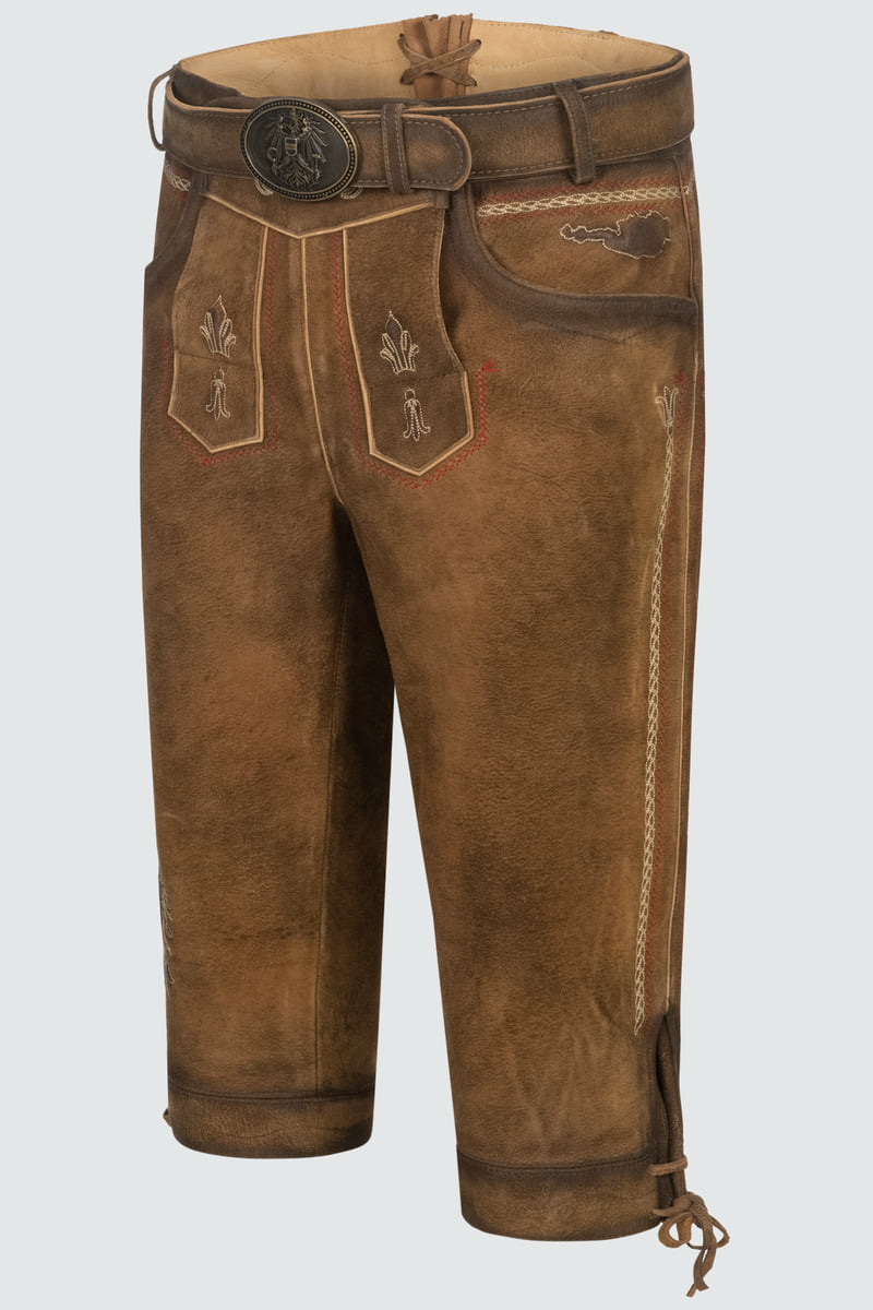 Lederhose Mei Hoamat Kniebund