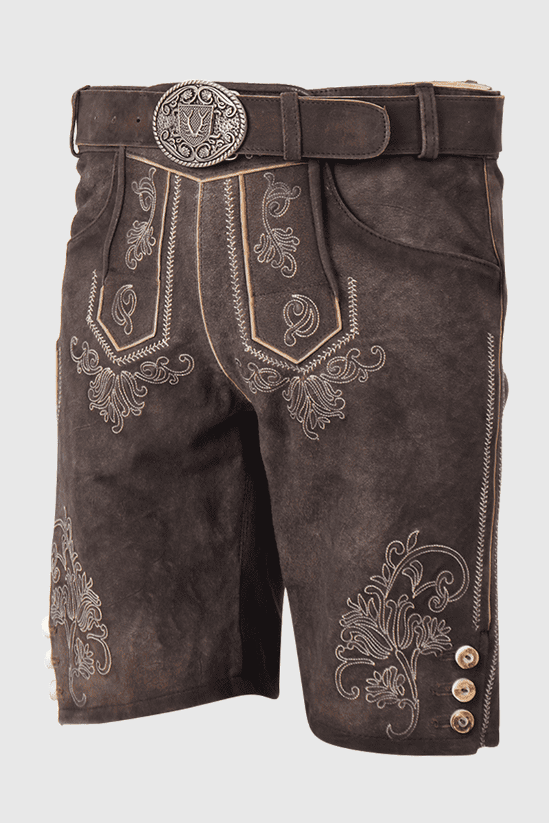 Lederhose Henry mit Gürtel