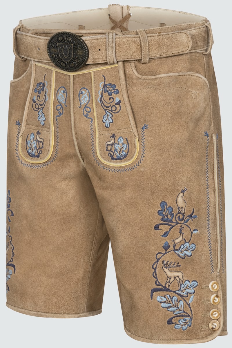 Lederhose Demian mit Gürtel