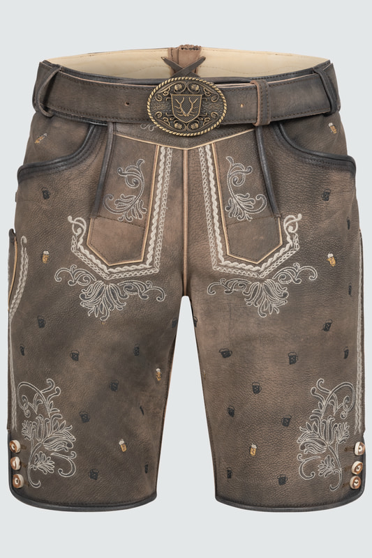 Lederhose Sammy mit Gürtel günstig online kaufen