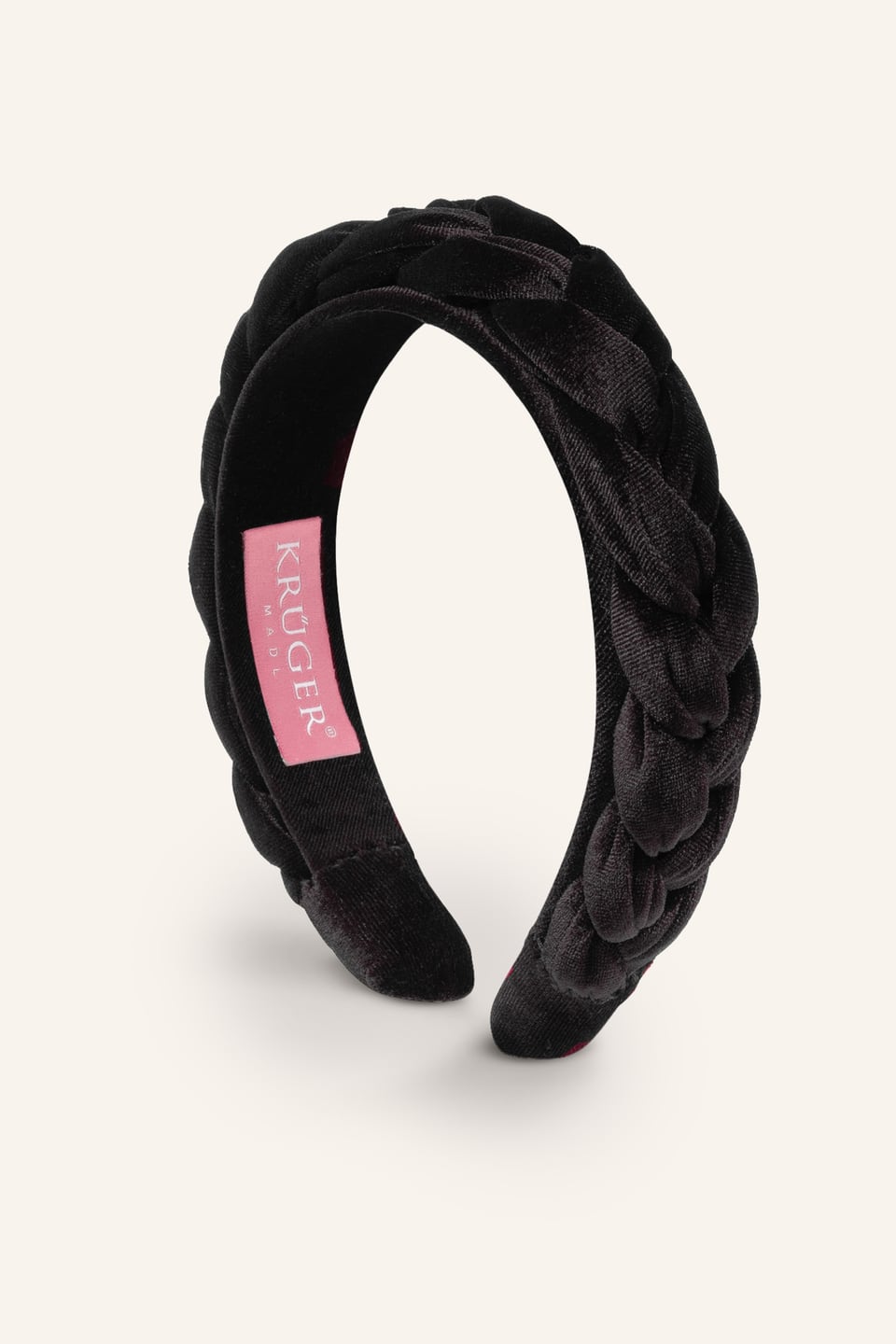 Braided velvet hairband
