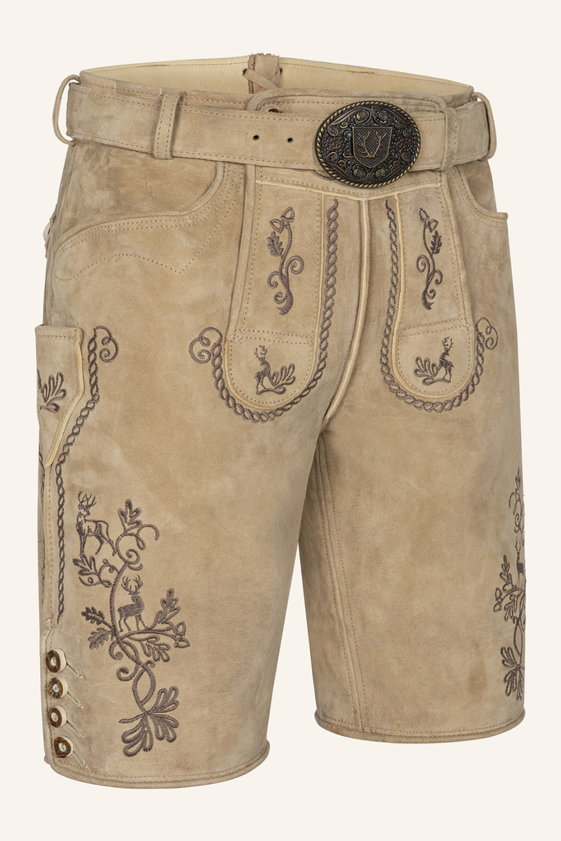 Lederhose Milian mit Gürtel