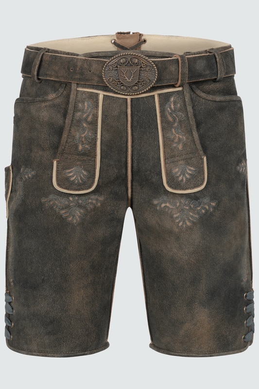 Lederhose Curtis mit Gürtel günstig online kaufen