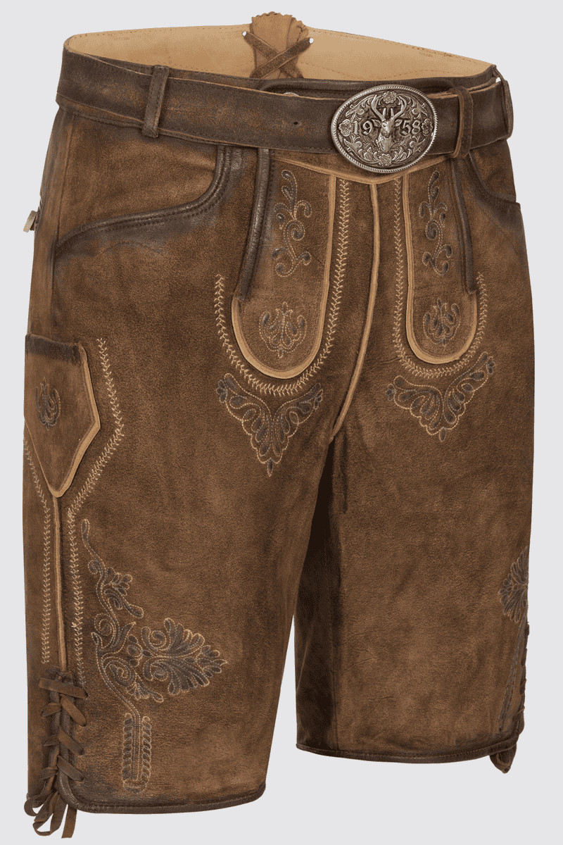 Lederhose Benjamin mit Gürtel