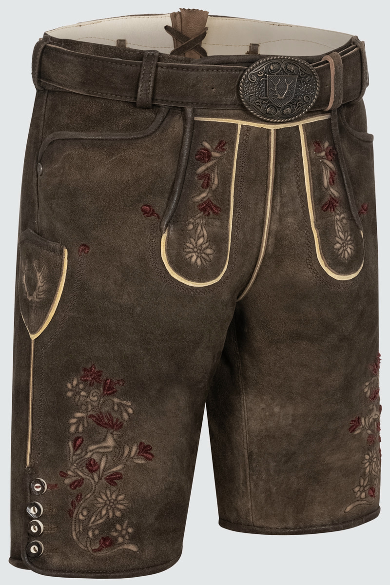 Lederhose Olivier mit Gürtel