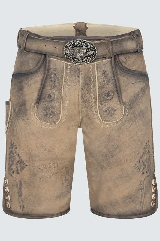 Lederhose Lucian mit Gürtel günstig online kaufen