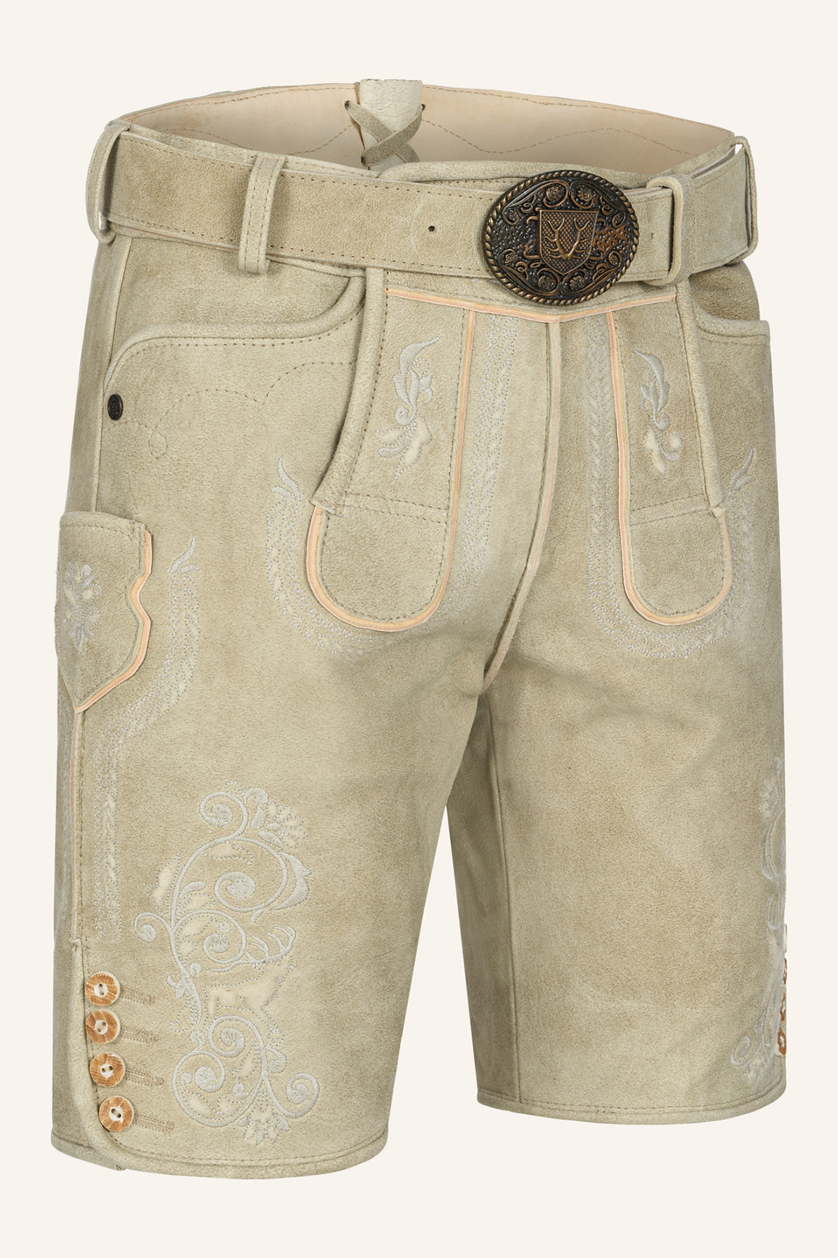 Lederhose Miquel mit Gürtel