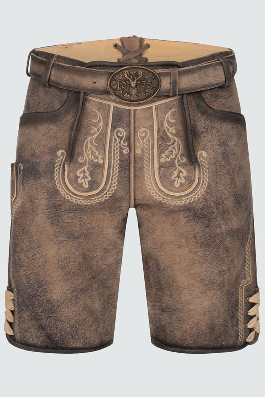 Lederhose Magnus mit Gürtel günstig online kaufen