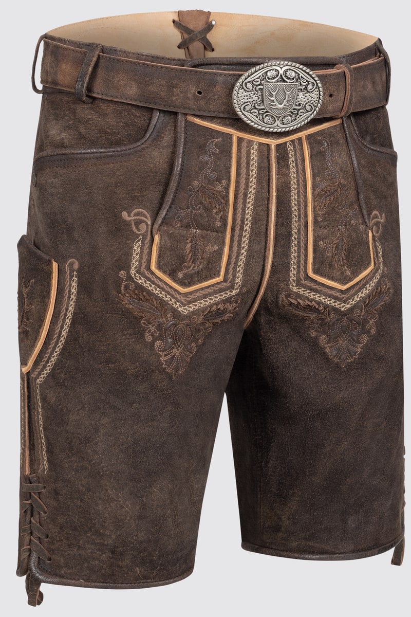 Lederhose Roger mit Gürtel